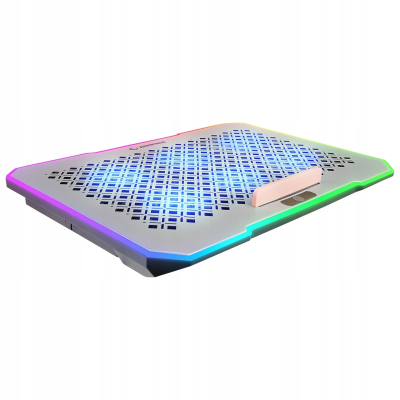 Rampage FREEZ Podstawka pod laptop 9-17'' RGB 6 wentylatorów srebrna