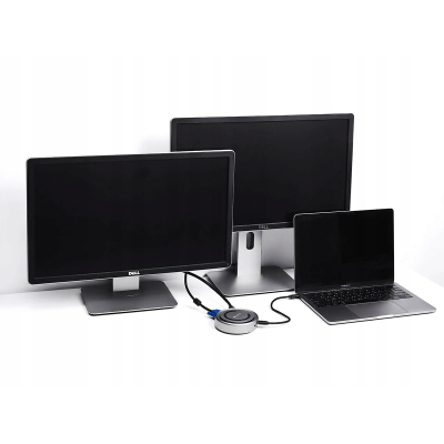CANYON HUB DS-7 7in1 USB-C Ładowanie Qi Space Grey