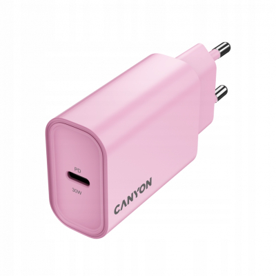 CANYON Ładowarka sieciowa OnCharge 30CL 30W 1xPD EU Różowa