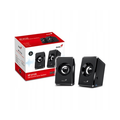 Genius głośniki SP-U125, 2.0 3W regulacja głośności 3,5 mm jack 150Hz-20kHz