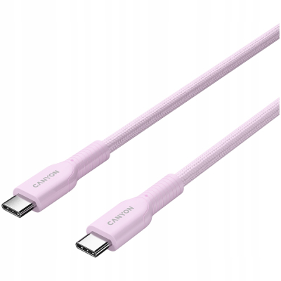 CANYON Kabel OnWire 60CL C-C 60W w oplocie 1m Różowy