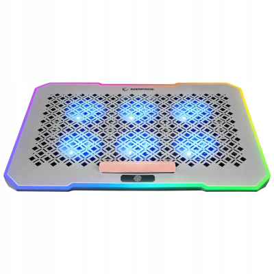 Rampage FREEZ Podstawka pod laptop 9-17'' RGB 6 wentylatorów srebrna