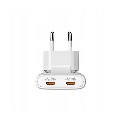 Verbatim FoldNGo, Ładowarka sieciowa GaN 2 USB-C PD 3.0, 65W, wtyczka EU