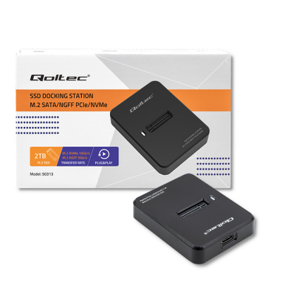 Qoltec Stacja dokująca dysków SSD M.2 SATA/PCIe NGFF/NVMe USB 3.1