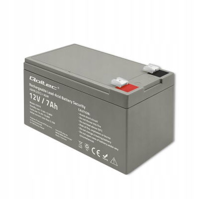 Qoltec Akumulator AGM 12V 7Ah max. 105A Security