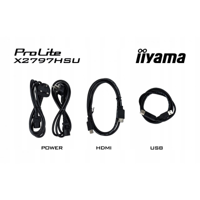 Monitor iiyama ProLite 27 cali X2797HSU-B1 FHD HDMI 120Hz 2xUSBv3.2 2xUSB-C