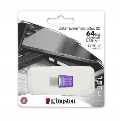 Kingston Pendrive Data Traveler MicroDuo 3C G3 64GB USB-A/USB-C