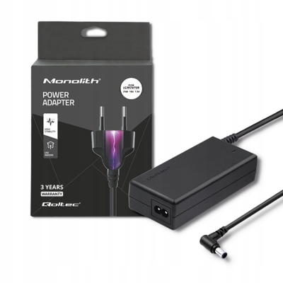 Qoltec Zasilacz sieciowy monitora LG 25W 19V 1.3A 6.5*4.4 kabel zasilajacy