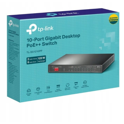 TP-LINK Przełącznik 10xGE PoE+/PoE++ SG1210PP