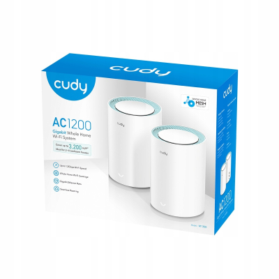 CUDY System WiFi Mesh M1300 (2-Pack) AC1200