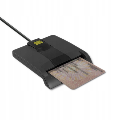 Qoltec Inteligentny czytnik chipowych kart SCR-0634 USB 2.0 +USB-C
