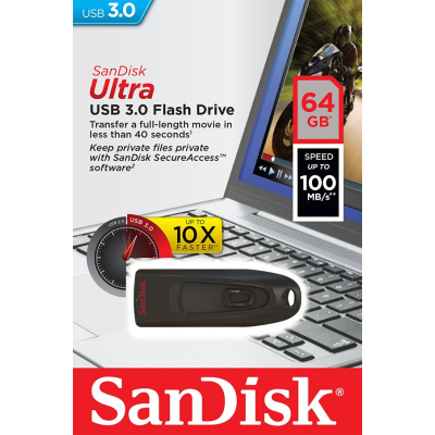 PENDRIVE SANDISK ULTRA USB 3.0 64GB 100MB/s