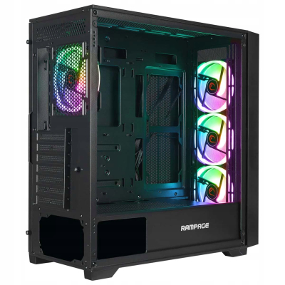 Rampage Prime Mesh Obudowa PC 4x wentylator ARGB + hub E-ATX
