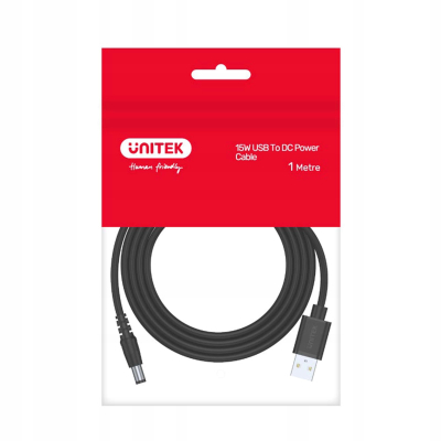 Unitek kabel zasilający USB - wtyk DC 3.5/1.35 mm
