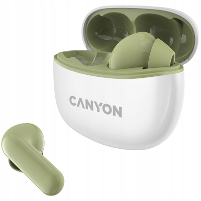 CANYON Słuchawki dokanałowe TWS 5 Etui Zielone
