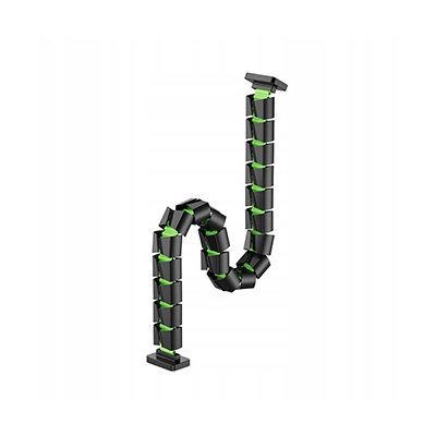 Powerton ERGO GANSO PRO Organizer kabli, czarno-zielony