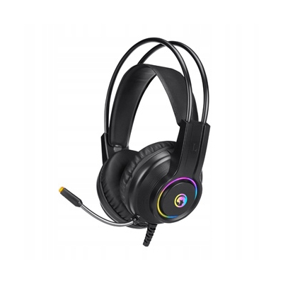 Marvo HG8935 słuchawki z mikrofonem, przewodowa, czarna, podświetlona, USB