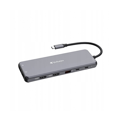 Verbatim USB (3.2) hub 13-port, długość przewodu 20 cm, 2x USB C, 6x USB A
