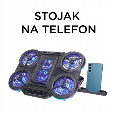 Rampage PROTE R6 - Podstawka chłodząca pod laptop 10-17