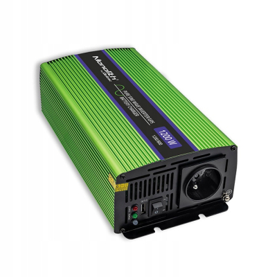 Qoltec Przetwornica Monolith ładowanie baterii UPS 600W 1200W 12V/230V |Czy