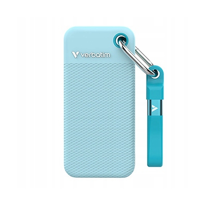 Verbatim SSD Zewnętrzny Pocket SSD 2000GB, 2 gumowe osłony, USB C 32325