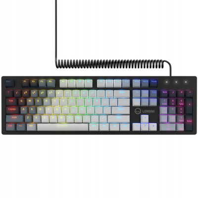 LORGAR Klawiatura Gamingowa Przewodowa Azar 514, mechaniczna, RGB, Czarna