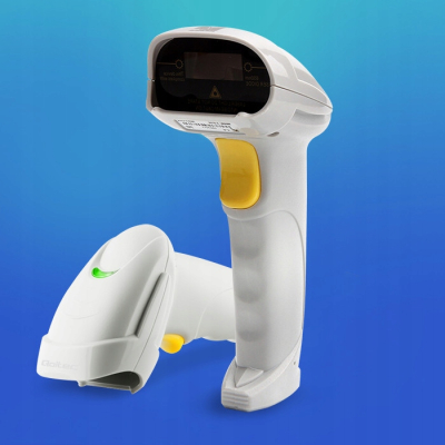 Qoltec Laserowy czytnik kodów kreskowych 1D USB Biały 50877