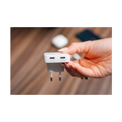 Verbatim, Ładowarka Essentials Slim GaN USB-C PD 3.0 biała 65W 30281