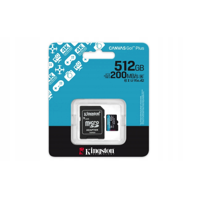 Karta microSD 512GB CanvasGo! Plus 200MB/s A2 U3 V30 + adapter