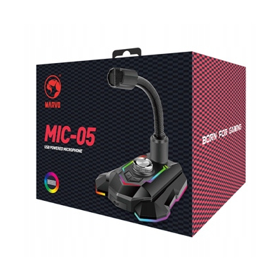 Marvo, do gry mikrofon MIC-05 regulacja głosności Rainbow uchwyt na telefon