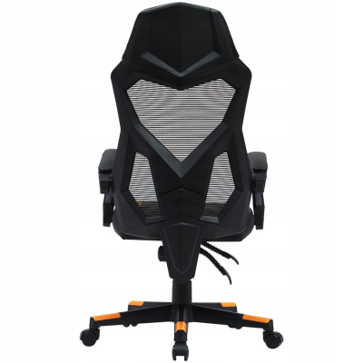 Canyon Flow MCH01 fotel gamingowy Mesh czarno pomarańczowy