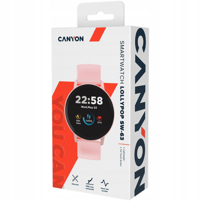 CANYON Smartwatch Lollypop SW 63 Różowy