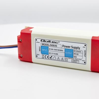 Qoltec Zasilacz impulsowy LED IP20 60W 12V 5A