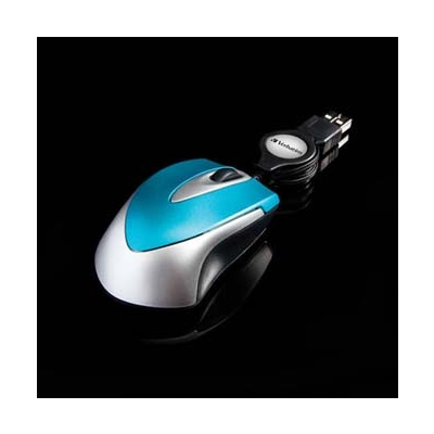Verbatim Go Mini 49022 Mysz przewodowa, niebieska, 1000DPI