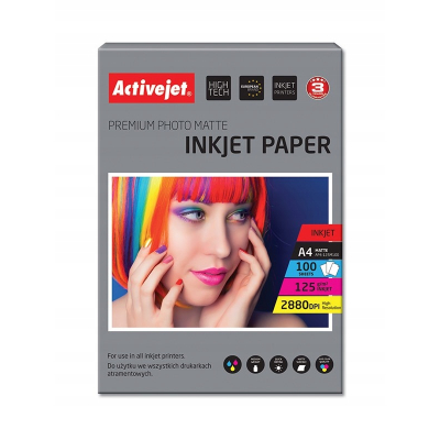 Papier foto matowy Activejet AP4-125M100 (A4; 100