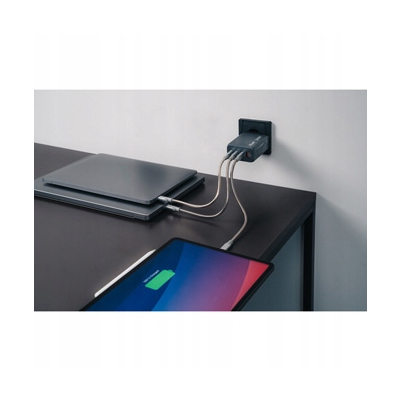 Verbatim Ładowarka GaN USB 3.0 USB C szara 240 W wymienne końcówki C,G,A