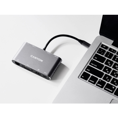 CANYON HUB DS-14 8 w 1 4k USB-C Szary
