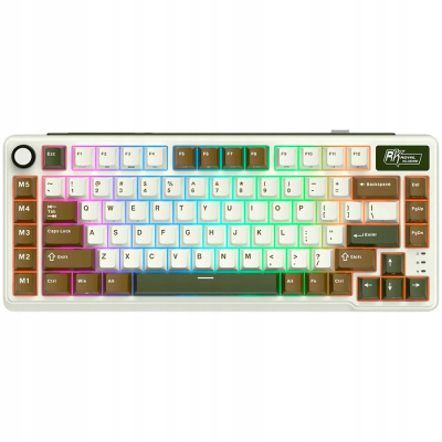 ROYAL KLUDGE RK L75 Palm Green Gaming Keyboard Beige switch