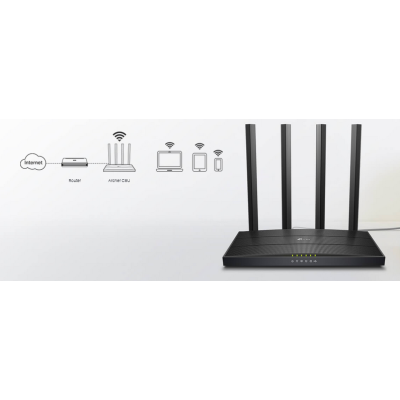 TP-LINK Archer C6U router AC1200 1WAN 4LAN 1USB