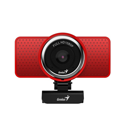 Genius ECam 8000 kamera web Full HD, czerwona 1920x1080, USB 2.0