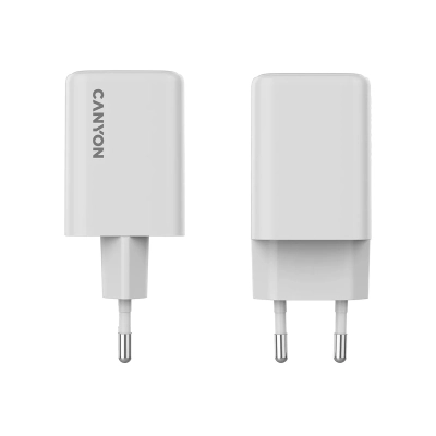 CANYON Ładowarka sieciowa CU45CC GaN 45W 2xPD EU Biała