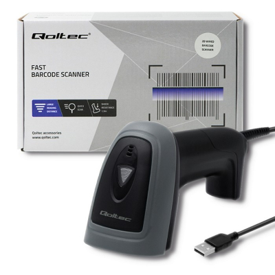 QOLTEC Czytnik kodów kreskowych 1D i 2D USB