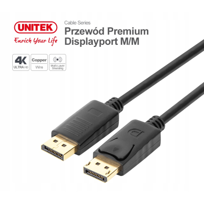 Unitek Y-C608BK Kabel DisplayPort M/M 2m