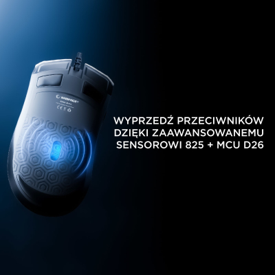 Rampage SMX-R44V2 gamingowa 12800 DPI RGB LED 1K Hz HUANO Makro czarna