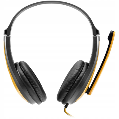 Canyon HSC 1 przewodowy zestaw słuchawkowy PC 2 m czarno-żółty