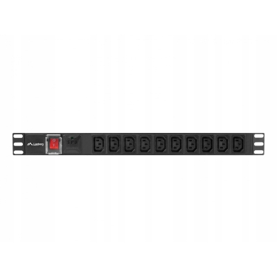 Lanberg Listwa Rack PDU 19 cali 1U 10A 10X IEC 2m