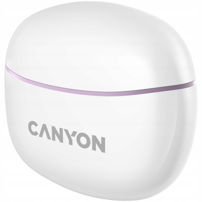 CANYON Słuchawki dokanałowe TWS 5 Etui Fioletowe