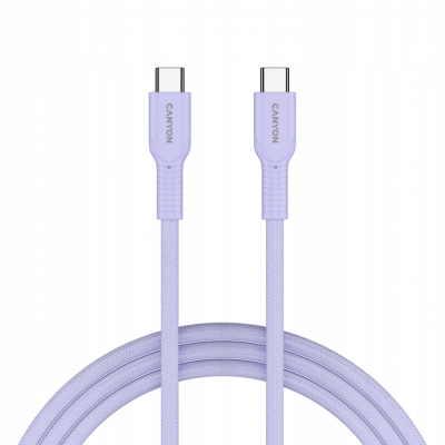 Canyon OnWire 60CL - kabel USB-C do USB-C 60 W, 1 m (fioletowy)