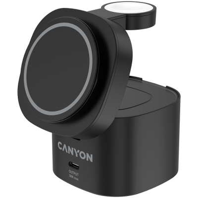 Canyon WCS405B - stacja ładowania 4-w-1 Qi2 z ładowarką 65 W