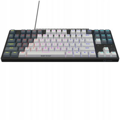 LORGAR Klawiatura Gamingowa Przewodowa Azar 514, mechaniczna, RGB, Biała